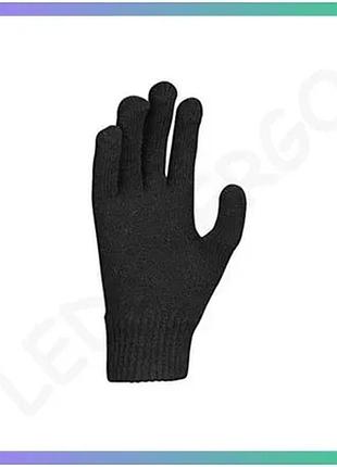 Теплі рукавички nike y knit swoosh tg 2.0 чорні для дітей l/xl спортивні рукавички для тренувань sku_n.100.0667.010