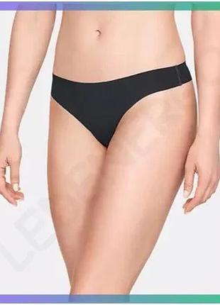 Труси under armour ps thong 3pack чорні для жінок xs спортивні з еластичної тканини для комфорту sku_1325615-001