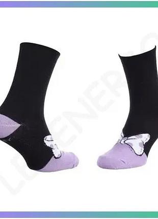 Шкарпетки minnie clair noeud черные фиолетовые для детей 36-41 хлопковые унитарные носки sku_13893120-1