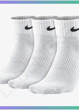Шкарпетки nike everyday ltwt ankle 3 пары белые унисекс 38-42 для спорта и активного отдыха sku_sx7677-100