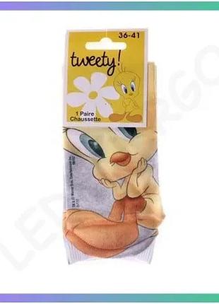 Шкарпетки looney tunes gros motif сірі 36-41 для дітей унісекс повсякденні дихаючі шкарпетки sku_17890935-4