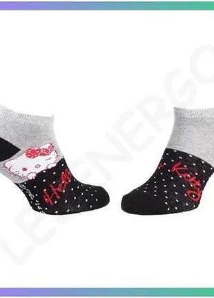 Шкарпетки hello kitty сірі для дітей 35-41 унісекс бавовняні повсякденні шкарпетки з принтом sku_13890712-7