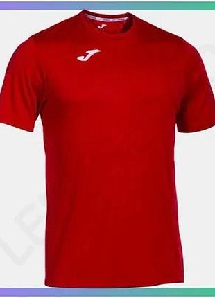 Футболка joma combi красная m для мужчин спортивная футболка с круглым вырезом 100% полиэстер sku_100052.600