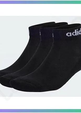 Шкарпетки adidas c lin ankle 3p черные унисекс 37-39 для тренировок и отдыха три пары в упаковке sku_ic1303