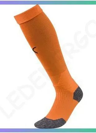 Гетры puma team liga socks оранжевые для футбола унисекс 39-42 спортивные шкарпетки sku_703438-08