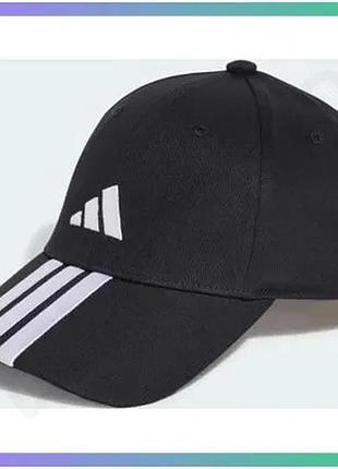 Кепка adidas bball 3s cap nl чорна для дітей регульована 100% бавовна спортивний стиль 51-53 см sku_jg1072