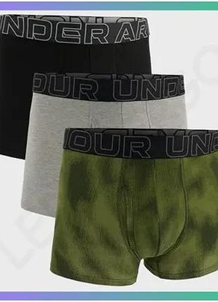 Трусы under armour m perf cotton 3in оливковые для мужчин 57% хлопок 38% полиэстер 5% эластан sku_1383892-390