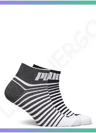 Шкарпетки puma unisex quarter 2p чорний сірий білий унісекс 35-38 для спорту та активного відпочинку sku_101002001-022