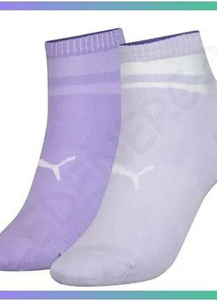 Шкарпетки puma short sock structure 2p фиолетовые унисекс 39-42 для комфорта и поддержки стопы sku_103002001-012