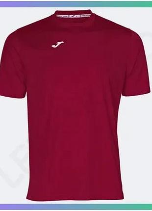 Футболка joma combi бордовая для мужчин m 100% полиэстер для футбола спортивная одежда sku_100052.560