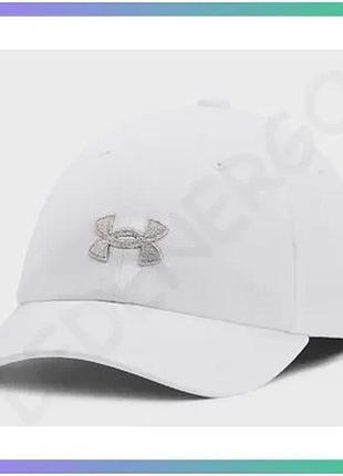 Кепка under armour girl's blitzing adj белая для девочек спортивная стильная с защитой от солнца sku_1376714-100