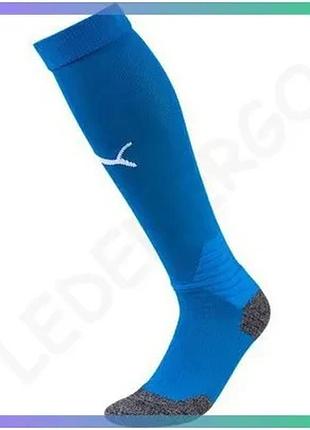 Гетры puma team liga socks голубые черные 31-34 для футбола унисекс спортивные шкарпетки sku_703438-02