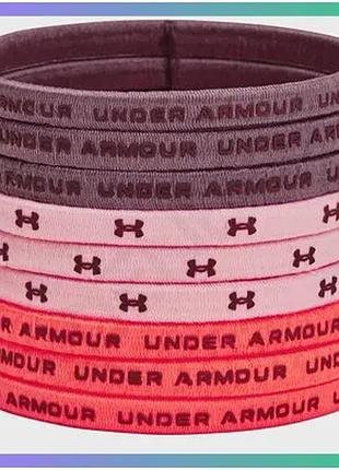 Гумка для волосся under armour фіолетова 9 штук еластична для жінок спортивний стиль osfm sku_1380018-500