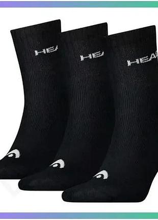Спортивные носки head elements all sports short crew 3p черные для мужчин размер 39-42 sku_701229009-001