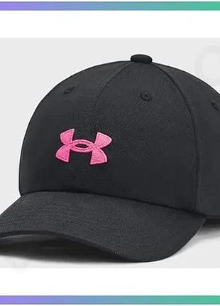 Кепка under armour girl's blitzing adj чорна регульована для дітей спортивний стиль кепка для активног sku_1376714-001
