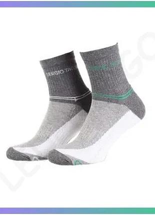 Шкарпетки sergio tacchini 3 пари сірі білі зелені унісекс для спорту та повсякденного носіння 36-40 sku_13150661-2