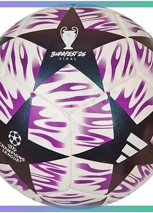 Футбольный мяч adidas ucl 25/26 final club бело-фиолетовый для тренировок и матчей размер no4 sku_jx9093_4