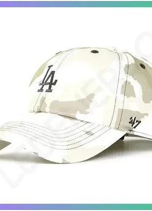 Кепка 47 brand los angeles dodgers digital st біла зелена унісекс спортивна кепка для захисту від сонц sku_dgtcu12pts-gy