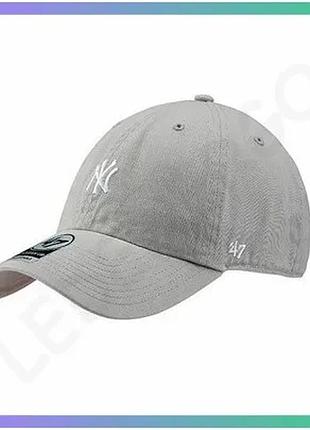 Кепка 47 brand los angeles dodgers base runner сірий універсальна регульована кепка для активного відп sku_b-bsrnr12gws-gya