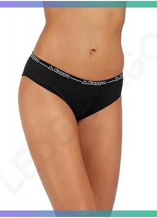 Трусы-сліпи kappa slip sporty черные xl для женщин спортивные комфортные 94% хлопок 6% эластан sku_k2140 nero