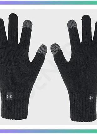 Женские рукавички under armour halftime gloves черные l/xl акриловые для холодной погоды sku_1373158-002
