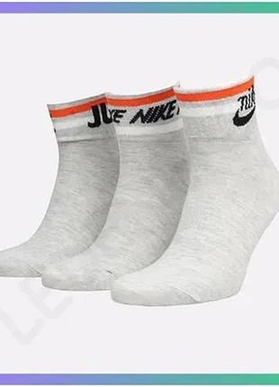 Шкарпетки nike u nk nsw everyday essential an 3pr сірі унісекс 34-38 для спорту та повсякденного носін sku_dx5080-050