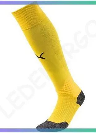 Гетры puma team liga socks желтые черные для футбола 31-34 унисекс спортивные шкарпетки sku_703438-07