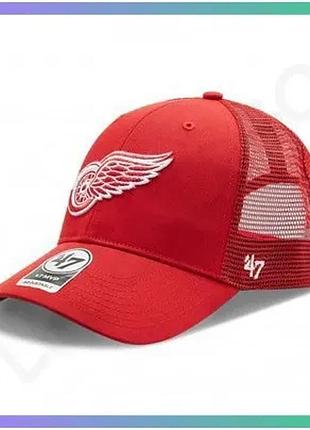 Кепка-тракер 47 brand detroit red wings red branson червоний зелений унісекс для активного відпочинку sku_h-brans05ctp-rdd
