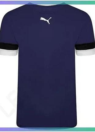 Футболка puma teamrise jersey темно-синяя xxl для мужчин спортивная футболка из полиэстера sku_704932-06