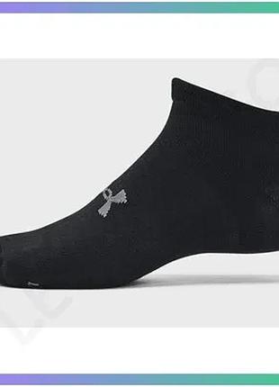 Шкарпетки under armour essential low cut 3pk черные унисекс для спорта размер sm sku_1382958-001