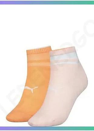 Шкарпетки puma short sock structure 2p жін. персикові рожеві 39-42 для підтримки склепіння стопи sku_103002001-010