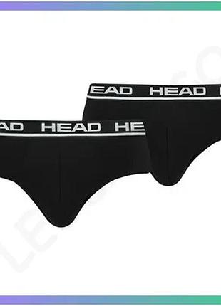 Трусы-брифы head boxer brief 2p черные для мужчин l спортивные хлопковые 95% хлопок 5% эластан sku_100001753-002