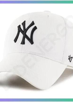 Кепка 47 brand new york yankees raised basic біла унісекс для спорту та активного відпочинку sku_b-rac17ctp-wh