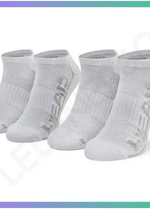 Спортивные шкарпетки head performance sneaker 2p унисекс белые для тенниса и фитнеса 35-38 sku_791018001-006