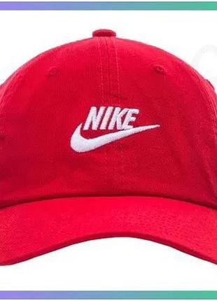 Кепка nike червона k nk club cap us cb fut wsh дитяча 1size для прогулянок комфортна кепка для дітей sku_fb5063-657
