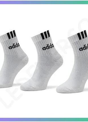 Спортивные носки adidas c 3s lin 3p белые черные унисекс 46-48 для активного отдыха и тренировок sku_ht3437