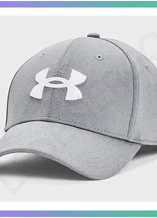Кепка ua men's blitzing сірий чоловіча l/xl спортивна кепка з еластичною стрічкою для поту sku_1376700-035