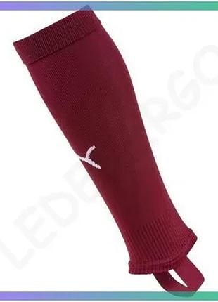 Гетри puma team liga stirrup socks core бордові унісекс 43-46 для футболу захист гомілки sku_703439-09