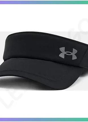 Козирок under armour m iso черный спортивный козырек для бега и активного отдыха sku_1383479-001