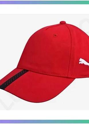 Кепка puma liga cap червоний спортивна кепка унісекс 100% бавовна для футболу та прогулянок sku_022356-01