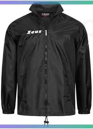 Ветровка zeus k-way rain черная для мужчин s непродувная куртка для тренировки и защиты от дождя sku_z00316