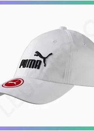 Кепка puma ess cap біла унісекс спортивна кепка з бавовни для активного відпочинку та спорту sku_052919-10