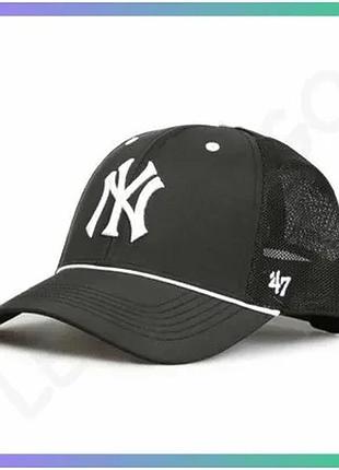Кепка-тракер 47 brand ny yankees черная унисекс для активного отдыха и повседневного ношения sku_b-brpop17bbp-bk