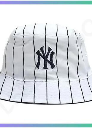 Панама 47 brand new york yankees pinstriped біла темно-синя унісекс для захисту від сонця sku_b-pinsd17ptf-ny