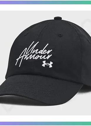 Кепка under armour favorites hat чорна жіноча спортивна шапка з регульованою застібкою для активного в sku_1369790-003
