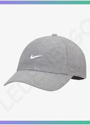 Кепка nike u nsw h86 nu cap сірий унісекс спортивний головний убір для щоденного використання sku_dv3166-009