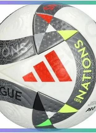 Офіційний футбольний м'яч adidas uefa nations league 2024 pro no5 для професійних матчів та тренувань sku_is7441
