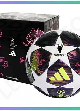 Футбольний м'яч adidas ucl league box 2026 білий фіолетовий чорний для напівпрофесійної гри розмір no5 sku_jx9101