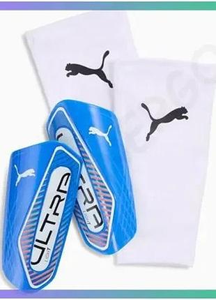Щитки puma ultra light sleeve синий для футбола защитные для детей рост 115-135 см sku_030989-04