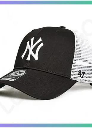 Кепка-тракер 47 brand new york yankees черная белая унисекс для активного отдыха и повседневной носки sku_b-brans17ctp-bk